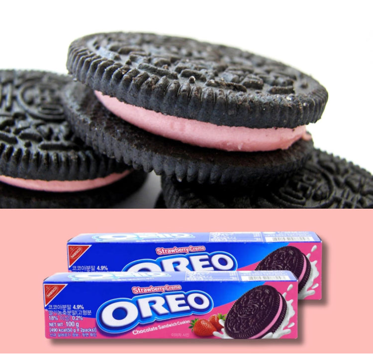 OREO STRAWBERRY CREME SANDWICH COOKIE 100g NABISCO (KOREA)