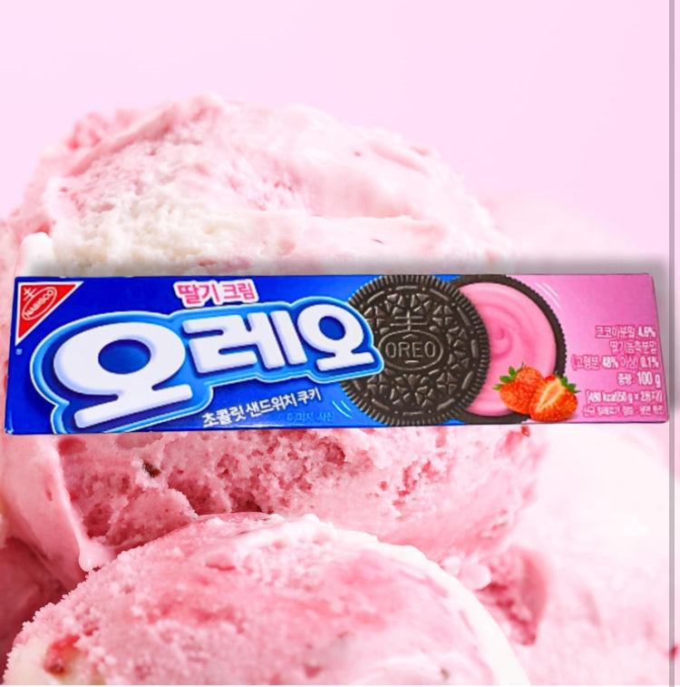 OREO STRAWBERRY CREME SANDWICH COOKIE 100g NABISCO (KOREA)